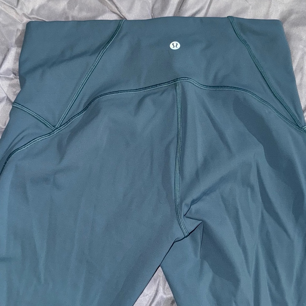 Lululemon Teal Aquatic Green Train Times, 25” in seam Leggings